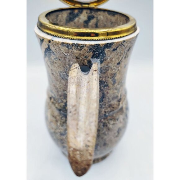 Coffee Teapot Set Stone Vintage Arabic 6 Cups One Additional Cup Heavy Drinkware - Picture 16 of 16